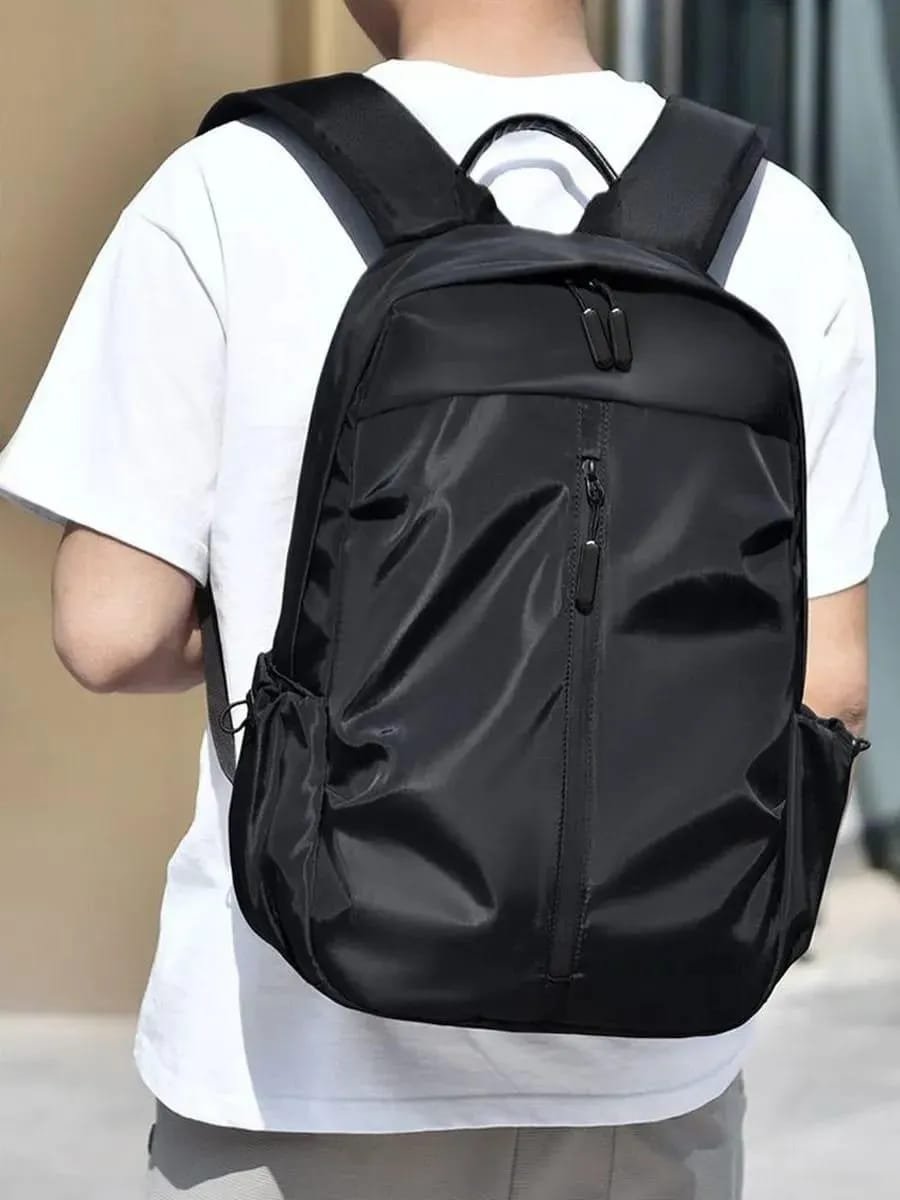 Premium Waterproof Nylon Casual Backpack – Minimalist Unisex Travel & School Shoulder Bag - Image 3