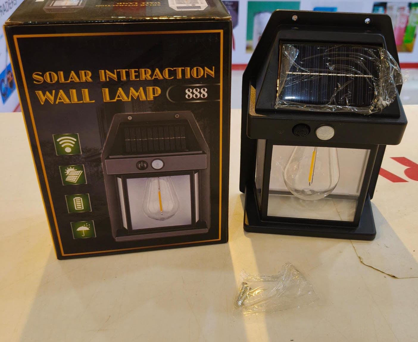Solar Charge Motion Sensor Solar Waterproof Wall Lamp 888 Big Size - Image 2