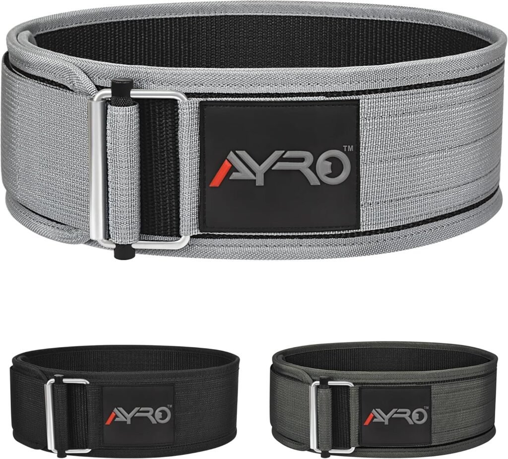 AYRO Self Locking Workout Weight Lifting Gym Belt Extra Large Premium Quality