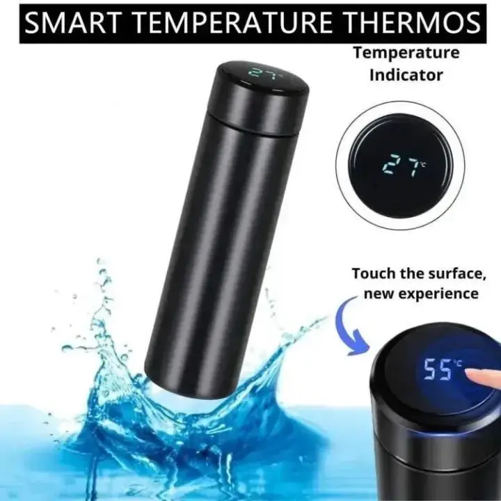 Smart LED Temperature Water Bottle - Stainless Steel Vacuum Thermos Flask for Tea & Coffee - Image 2