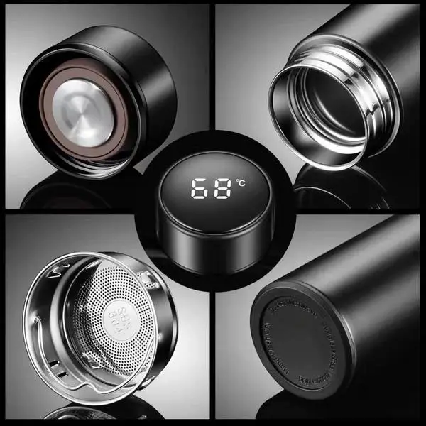 Smart LED Temperature Water Bottle - Stainless Steel Vacuum Thermos Flask for Tea & Coffee - Image 3